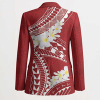 Polynesian Vintage Floral Blazer Scarlet Motifs - Polynesian Pride