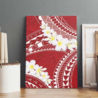 Polynesian Vintage Floral Canvas Wall Art Scarlet Motifs - Polynesian Pride