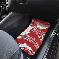 Polynesian Vintage Floral Car Mats Scarlet Motifs - Polynesian Pride