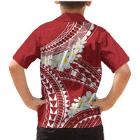 Polynesian Vintage Floral Family Matching Mermaid Dress and Hawaiian Shirt Scarlet Motifs - Polynesian Pride