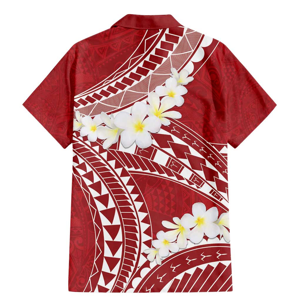 Polynesian Vintage Floral Family Matching Mermaid Dress and Hawaiian Shirt Scarlet Motifs - Polynesian Pride