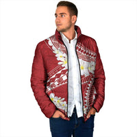 Polynesian Vintage Floral Padded Jacket Scarlet Motifs - Polynesian Pride