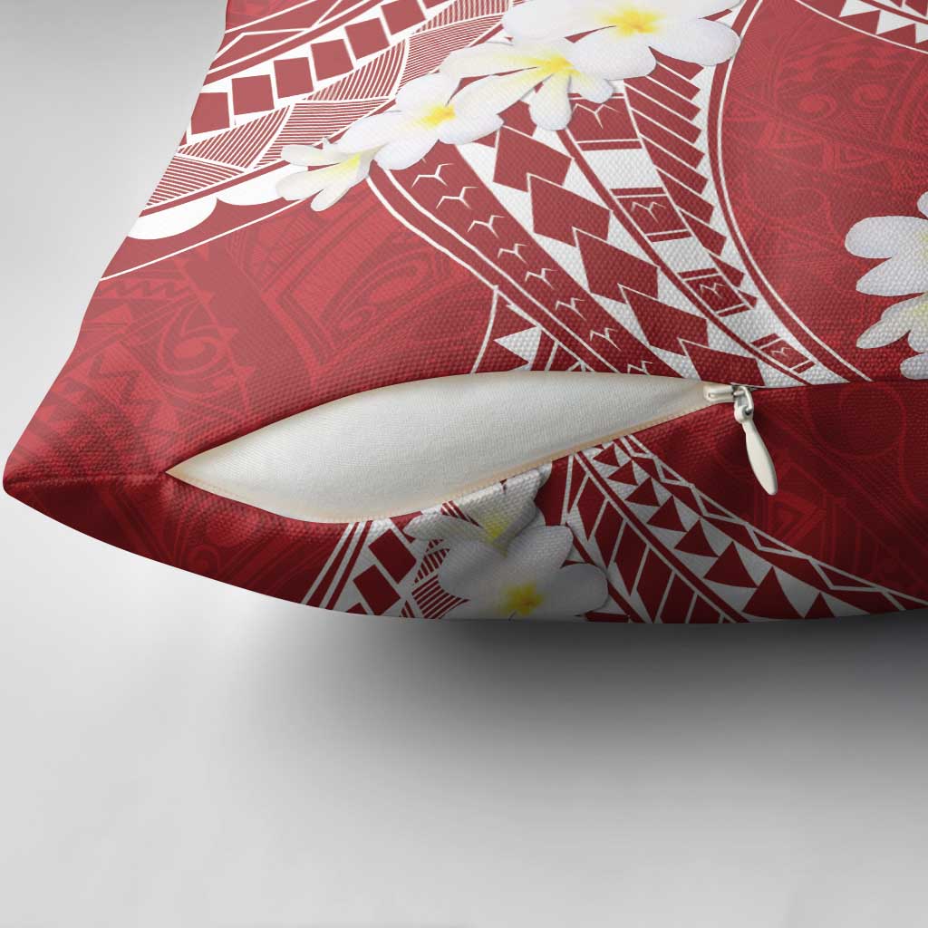 Polynesian Vintage Floral Pillow Cover Scarlet Motifs - Polynesian Pride