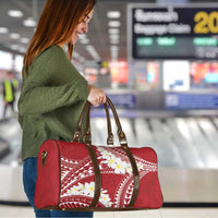 Polynesian Vintage Floral Travel Bag Scarlet Motifs - Polynesian Pride