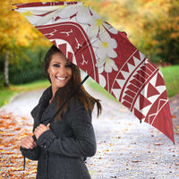 Polynesian Vintage Floral Umbrella Scarlet Motifs - Polynesian Pride
