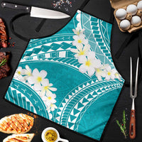 Polynesian Vintage Floral Apron Teal Motifs - Polynesian Pride