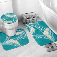 Polynesian Vintage Floral Bathroom Set Teal Motifs - Polynesian Pride