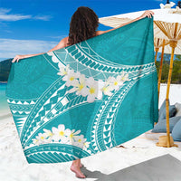 Polynesian Vintage Floral Sarong Teal Motifs - Polynesian Pride