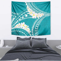 Polynesian Vintage Floral Tapestry Teal Motifs - Polynesian Pride
