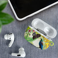 New Zealand Maori Mahuru AirPods Case Tui With Pikawakawa Spring Colors LT7 - Polynesian Pride