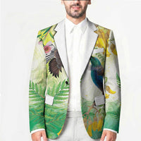 New Zealand Maori Mahuru Blazer Tui With Pikawakawa Spring Colors LT7 - Polynesian Pride