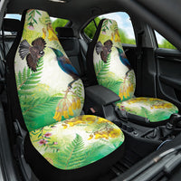 New Zealand Maori Mahuru Car Seat Cover Tui With Pikawakawa Spring Colors LT7 One Size Multicolor - Polynesian Pride