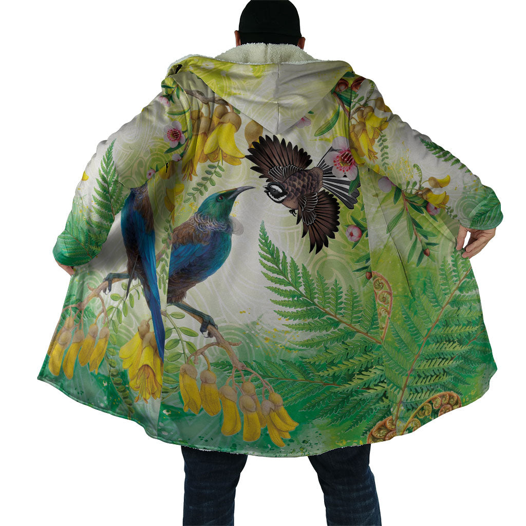 New Zealand Maori Mahuru Cloak Tui With Pikawakawa Spring Colors LT7 - Polynesian Pride