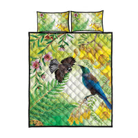 New Zealand Maori Mahuru Quilt Bed Set Tui With Pikawakawa Spring Colors LT7 - Polynesian Pride