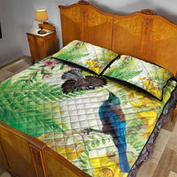 New Zealand Maori Mahuru Quilt Bed Set Tui With Pikawakawa Spring Colors LT7 - Polynesian Pride