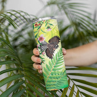 New Zealand Maori Mahuru Skinny Tumbler Tui With Pikawakawa Spring Colors LT7 - Polynesian Pride