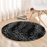 Hawaii Plumeria Lei Round Carpet Aloha Festive Vibe