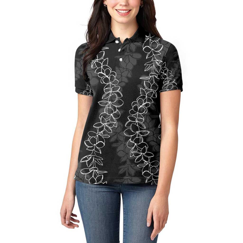Hawaii Plumeria Lei Women Polo Shirt Aloha Festive Vibe