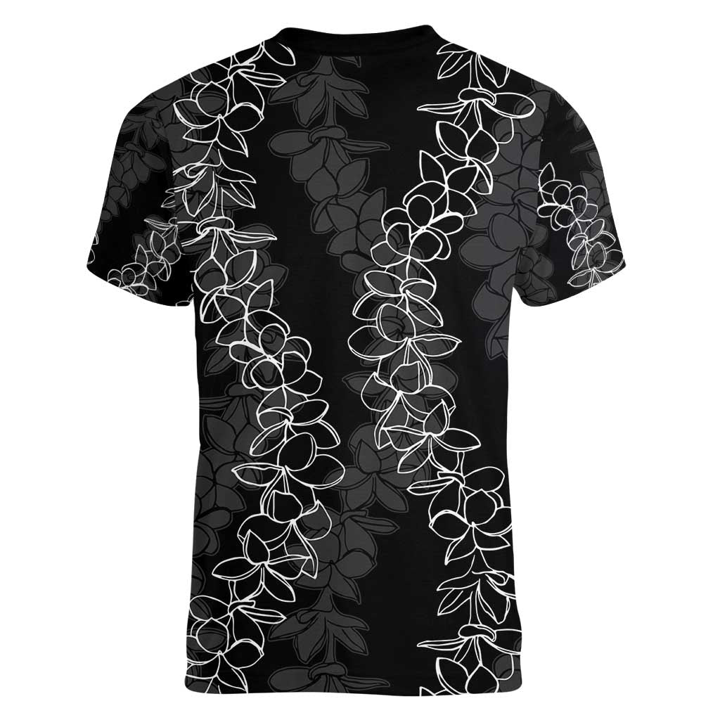Hawaii Plumeria Lei Women V-Neck T-Shirt Aloha Festive Vibe LT7 - Polynesian Pride