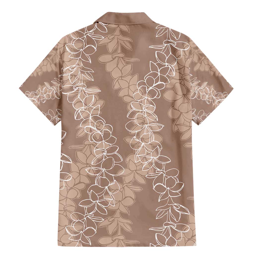 Hawaii Plumeria Lei Family Matching Mermaid Dress and Hawaiian Shirt Aloha Festive Vibe - Beige