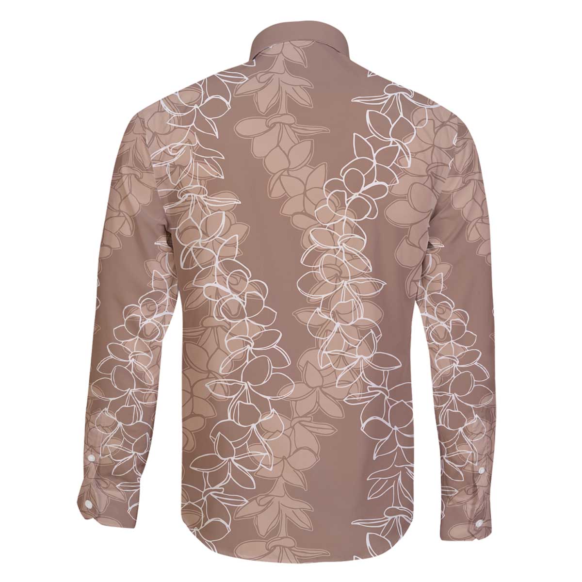 Hawaii Plumeria Lei Family Matching Puletasi and Hawaiian Shirt Aloha Festive Vibe - Beige