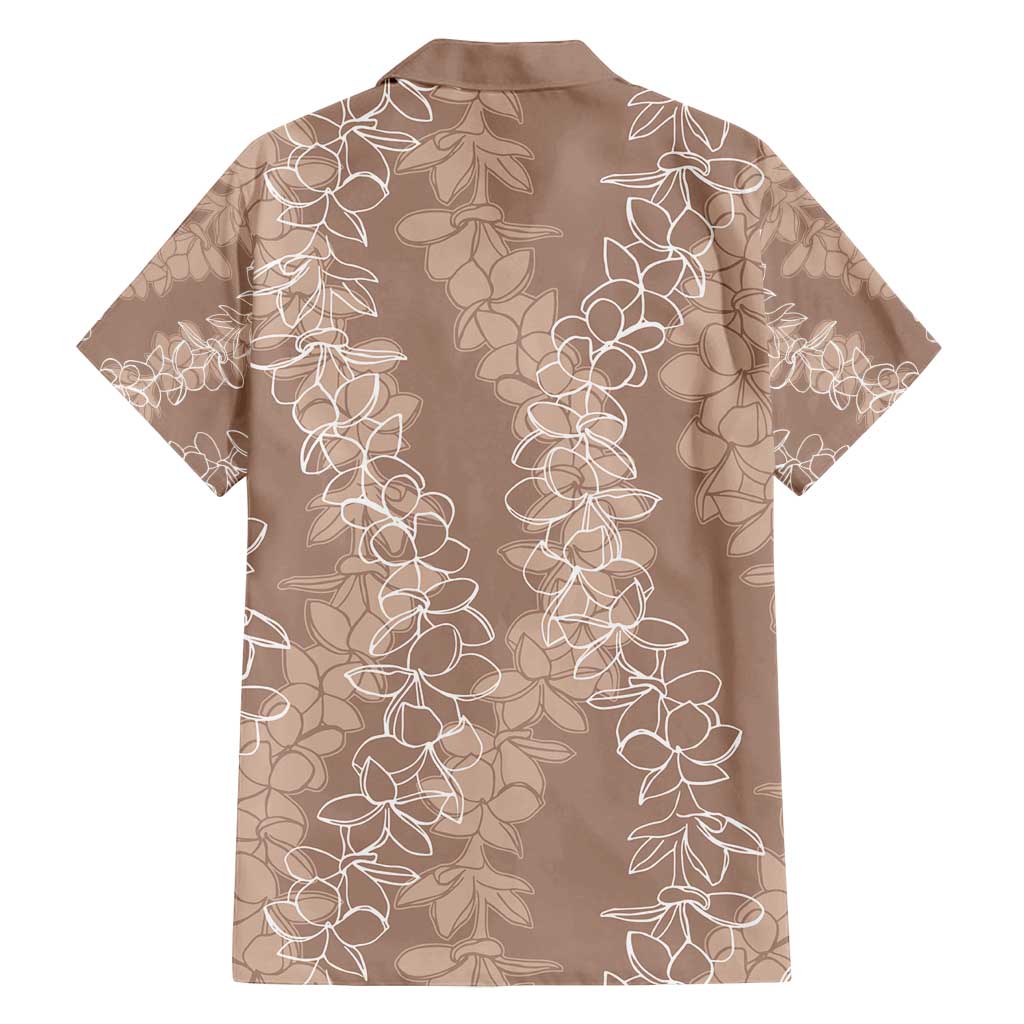 Hawaii Plumeria Lei Family Matching Tank Maxi Dress and Hawaiian Shirt Aloha Festive Vibe - Beige