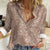 Hawaii Plumeria Lei Women Casual Shirt Aloha Festive Vibe - Beige