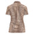 Hawaii Plumeria Lei Women Polo Shirt Aloha Festive Vibe - Beige