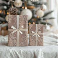 Hawaii Plumeria Lei Wrapping Paper Aloha Festive Vibe - Beige