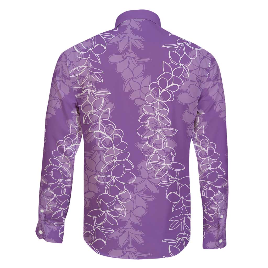 Hawaii Plumeria Lei Family Matching Tank Maxi Dress and Hawaiian Shirt Aloha Festive Vibe - Violet