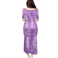 Hawaii Plumeria Lei Puletasi Aloha Festive Vibe - Violet