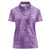 Hawaii Plumeria Lei Women Polo Shirt Aloha Festive Vibe - Violet