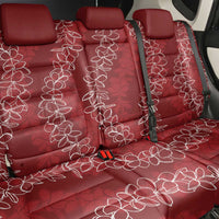 Hawaii Plumeria Lei Back Car Seat Cover Aloha Festive Vibe - Crimson