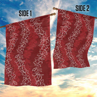 Hawaii Plumeria Lei Garden Flag Aloha Festive Vibe - Crimson LT7 - Polynesian Pride