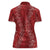 Hawaii Plumeria Lei Women Polo Shirt Aloha Festive Vibe - Crimson