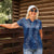Hawaii Plumeria Lei Women Polo Shirt Aloha Festive Vibe - Navy Blue