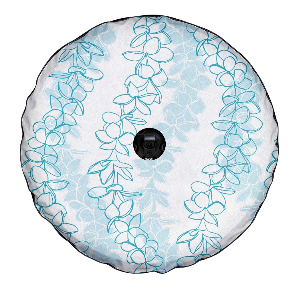 Hawaii Plumeria Lei Spare Tire Cover Aloha Festive Vibe - Turquoise