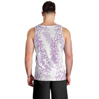 Hawaii Plumeria Lei Men Tank Top Aloha Festive Vibe - Amethyst