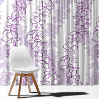 Hawaii Plumeria Lei Window Curtain Aloha Festive Vibe - Amethyst