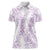 Hawaii Plumeria Lei Women Polo Shirt Aloha Festive Vibe - Amethyst