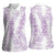 Hawaii Plumeria Lei Women Sleeveless Polo Shirt Aloha Festive Vibe - Amethyst