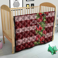 Hawaii Christmas Mele Kalikimaka Quilt I'iwi Bird on Ohia Lehua