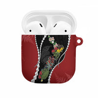 New Zealand Christmas AirPods Case Flora Map with Birds - Polynesian Pride