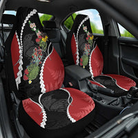 New Zealand Christmas Car Seat Cover Flora Map with Birds - Polynesian Pride