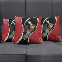 New Zealand Christmas Pillow Cover Flora Map with Birds - Polynesian Pride