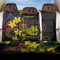New Caledonia Kanaky Personalized Back Car Seat Cover Fleche Faitiere - Plumeria
