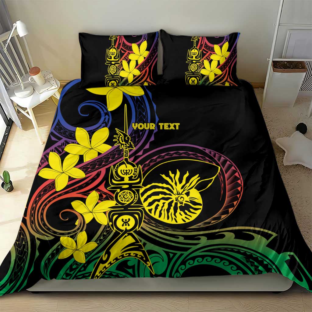 New Caledonia Kanaky Personalized Bedding Set Fleche Faitiere - Plumeria