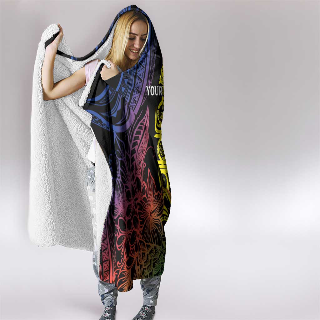 New Caledonia Kanaky Personalized Hooded Blanket Fleche Faitiere Mix Kagu LT7 - Polynesian Pride