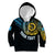 Personalised Vanuatu Kid Hoodie Turtle Chest Tattoo Flag Color - Sanma LT7 Hoodie Black - Polynesian Pride