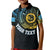 Personalised Vanuatu Kid Polo Shirt Turtle Chest Tattoo Flag Color - Sanma LT7 Kid Black - Polynesian Pride